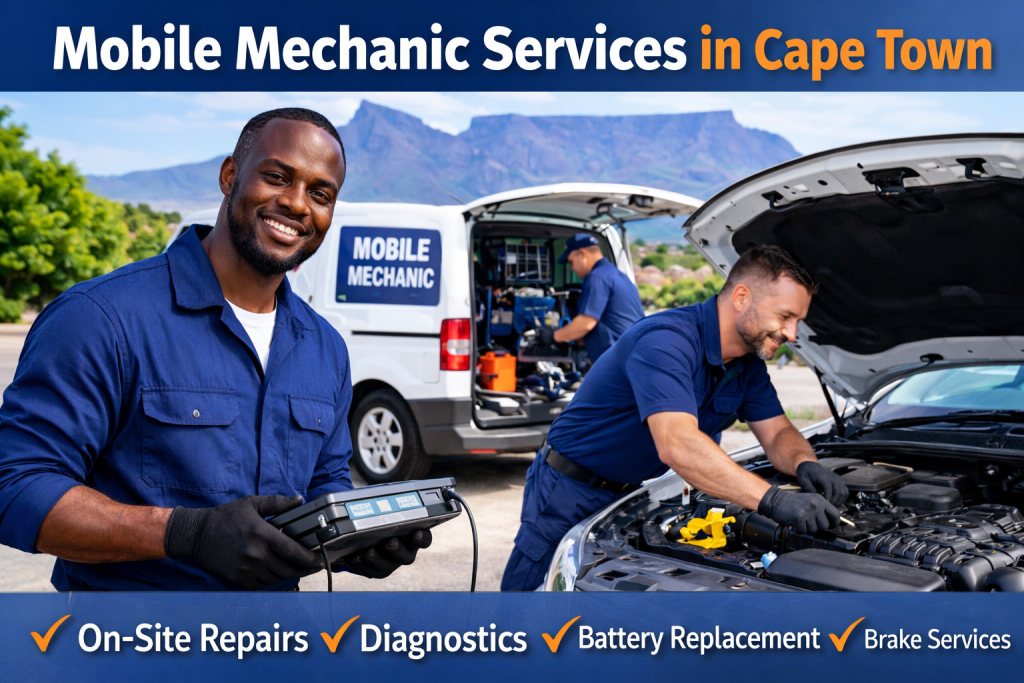 Mobile mechanic performing on-site vehicle repairs in Cape Town