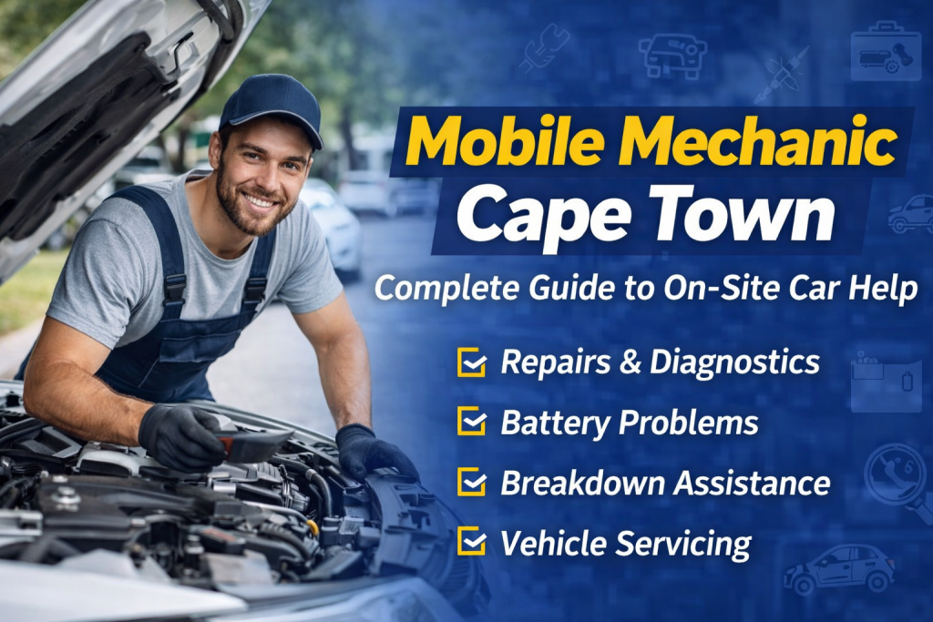 Mobile mechanic in Cape Town working on a vehicle on-site