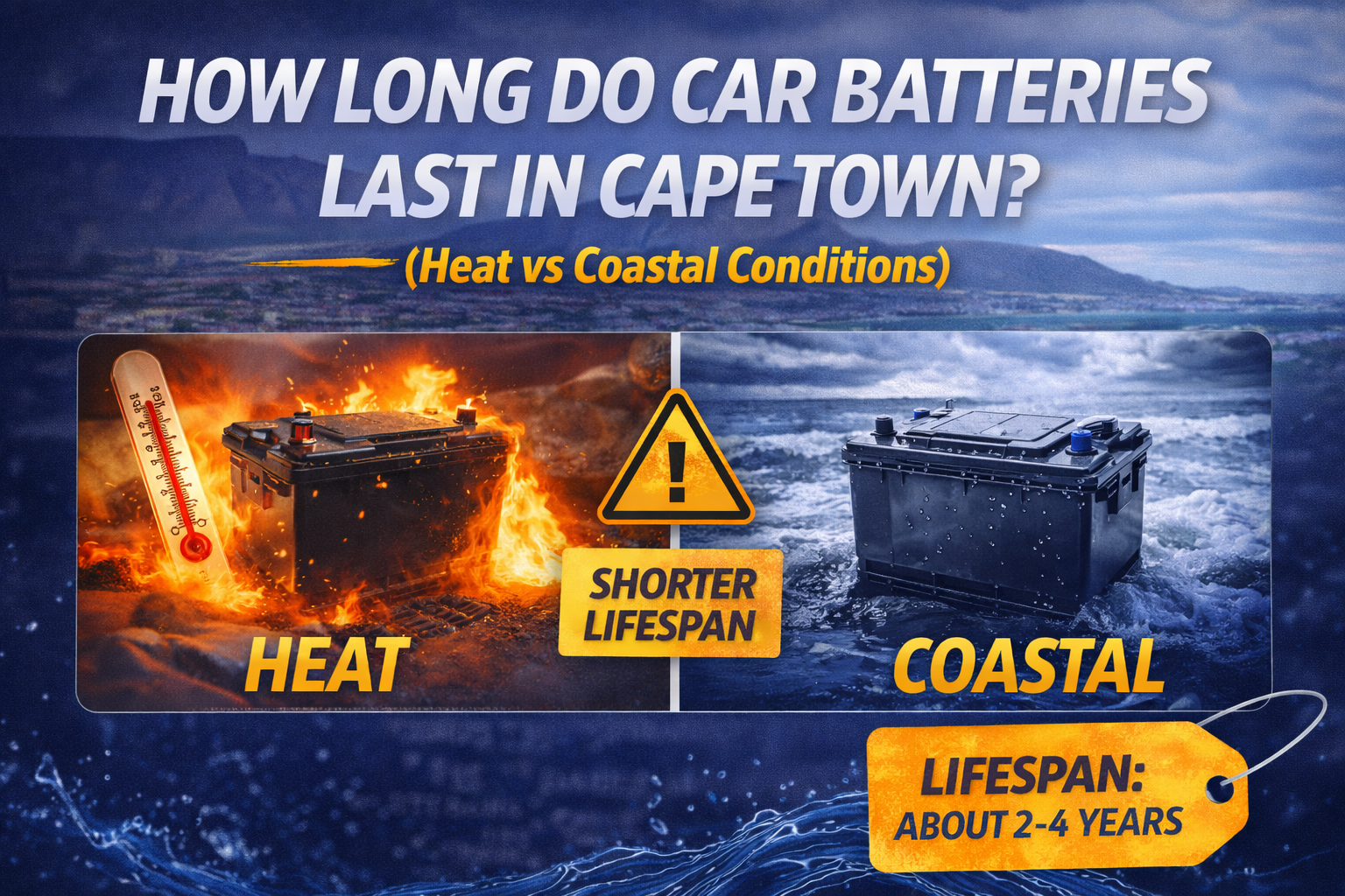 Mechanic checking car battery life in Cape Town vehicle